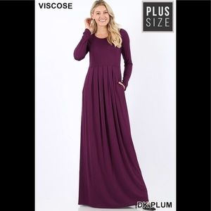 Plus Size Dark Plum Maxi